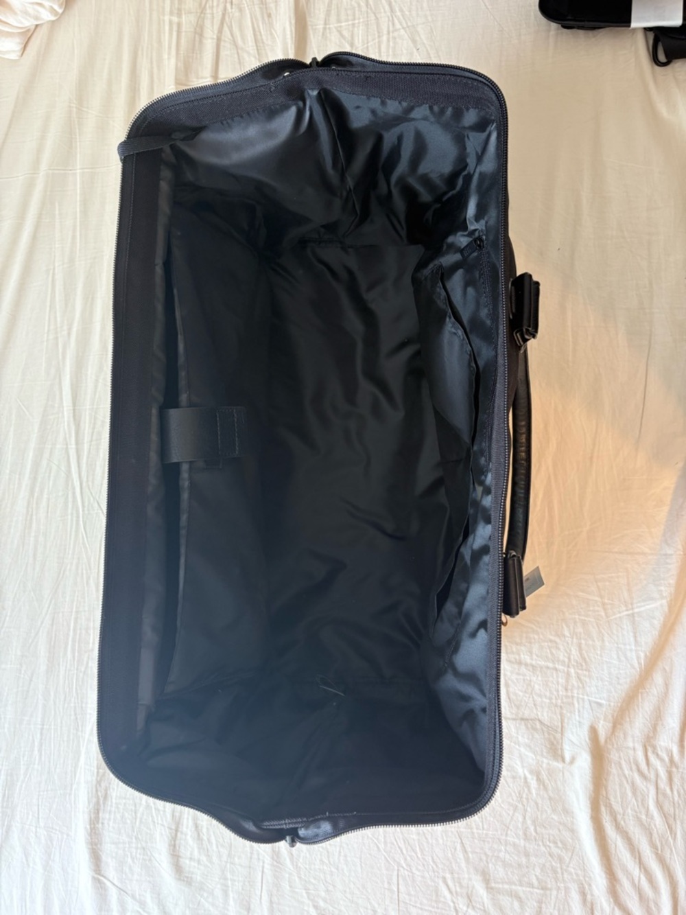 BEIS The Weekender In Black- Two-Tone Travel Tote with Lower Compartment - Picture 2 of 4